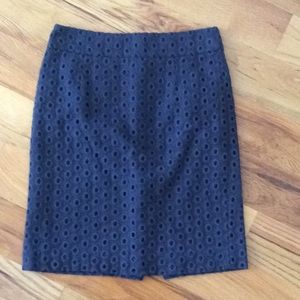 J. Crew eyelet pencil skirt